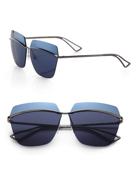 square metallic sunglasses